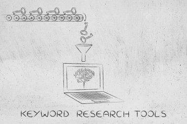 Elektronik beyin ve anahtar fabrika araçları öne anahtar kelimeler kullanan siteler