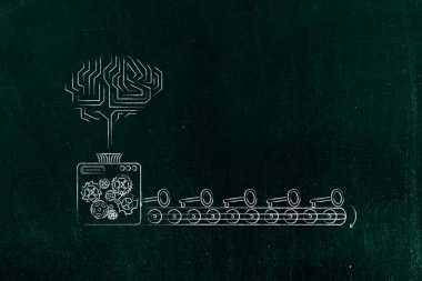 Elektronik beyin ve makine anahtarları, düşündüren anahtar kelimeler oluşturma 