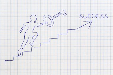 Tırmanma Başarı, büyük holding adam ulaşmak için anahtar kelimeleri tuşu yukarı