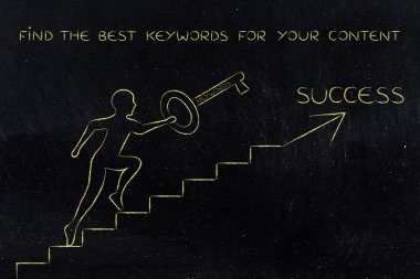 Tırmanma Başarı, büyük holding adam ulaşmak için anahtar kelimeleri tuşu yukarı