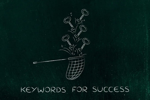 başarı, ulaşmak için anahtar kelimeler kelebek net alıcı tuşları