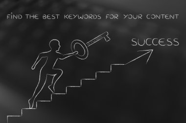 Tırmanma Başarı, büyük holding adam ulaşmak için anahtar kelimeleri tuşu yukarı