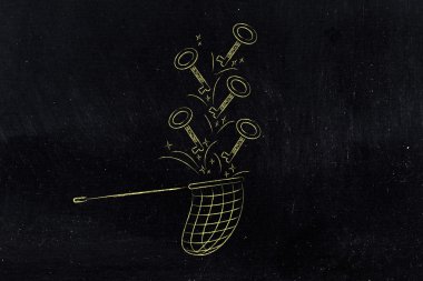 başarı, ulaşmak için anahtar kelimeler kelebek net alıcı tuşları