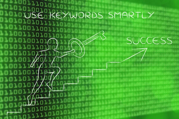 Tırmanma Başarı, büyük holding adam ulaşmak için anahtar kelimeleri tuşu yukarı