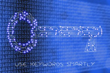 Elektronik mikroçip devre, anahtar kelimeler web devamı için anahtar