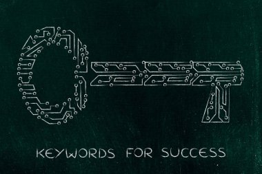 Elektronik mikroçip devre, anahtar kelimeler web devamı için anahtar