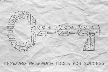 Elektronik mikroçip devre, anahtar kelimeler web devamı için anahtar