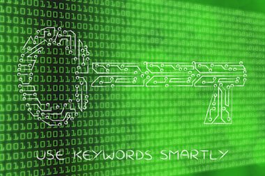 Elektronik mikroçip devre, anahtar kelimeler web devamı için anahtar