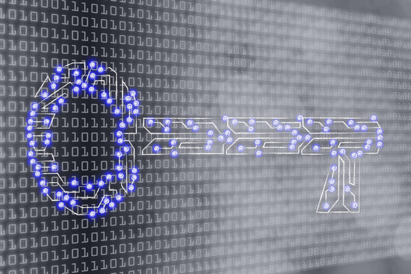 ключ, состоящий из электронной микросхемы, ключевых слов или пароля
 