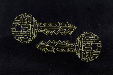 anahtarları eşleştirme elektronik devreler, şifreleme ve cryptogr yapılan