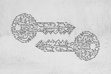 anahtarları eşleştirme elektronik devreler, şifreleme ve cryptogr yapılan