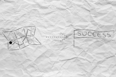 yön-e doğru başarı ile göster