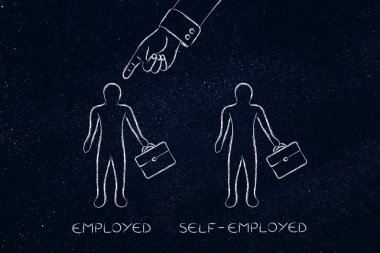 serbest meslek üzerinde seçilen türden çalışmalar, istihdam olmak