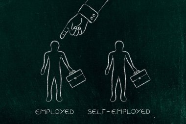serbest meslek üzerinde seçilen türden çalışmalar, istihdam olmak