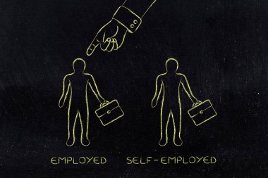 serbest meslek üzerinde seçilen türden çalışmalar, istihdam olmak