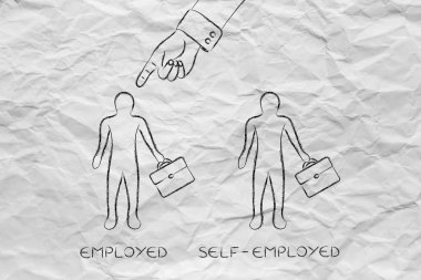 serbest meslek üzerinde seçilen türden çalışmalar, istihdam olmak