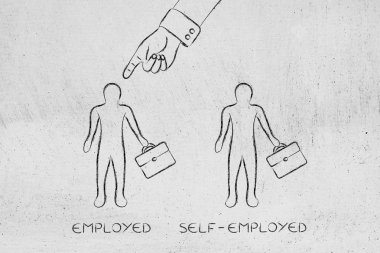 serbest meslek üzerinde seçilen türden çalışmalar, istihdam olmak