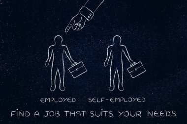 çalışan istihdam olmak, yol üzerinde serbest meslek seçilmiş