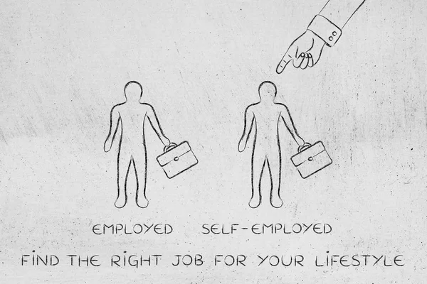 way of working, being self-employed chosen over employed