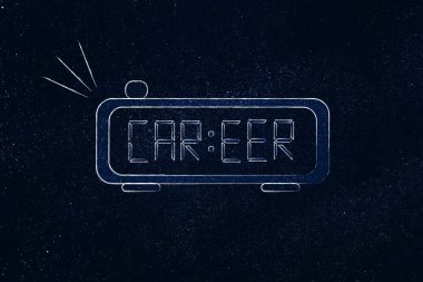 word kariyer saat yerine ile dijital alarm