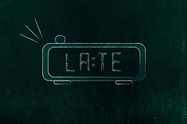 Geç saat yerine kelime ile dijital alarm