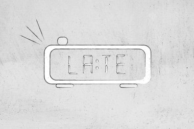 Geç saat yerine kelime ile dijital alarm