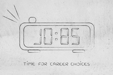 Dijital alarm saat yerine kelime işleri ile