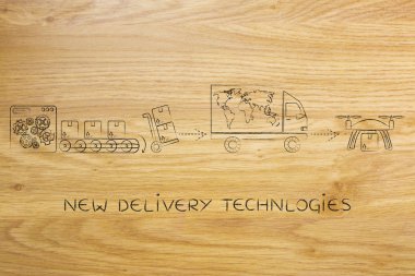 bir parsel dron teslimini depoda