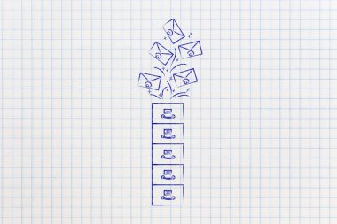 gidiyor musun, posta kutusu yönetimi e-postalar ile arşiv