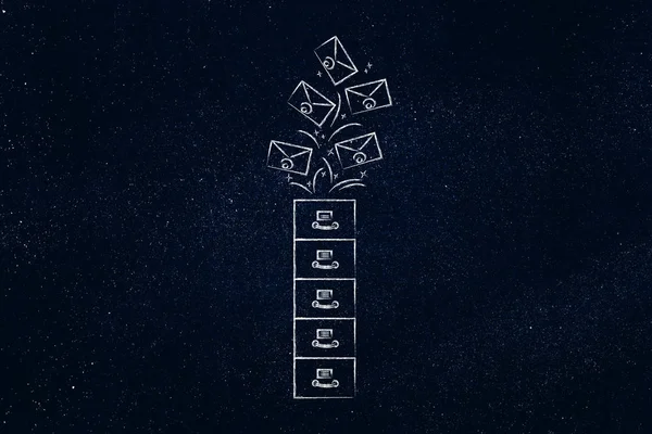 gidiyor musun, posta kutusu yönetimi e-postalar ile arşiv