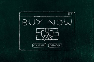 Noel temalı satın almak şimdi metin alışveriş ile açılan ileti