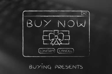 Noel temalı satın almak şimdi metin alışveriş ile açılan ileti