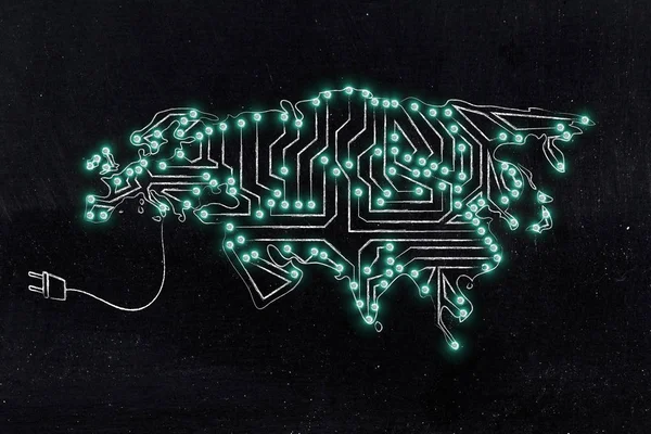 Avrupa, Asya ve Ortadoğu elektronik mikroçip devreleri yapılan