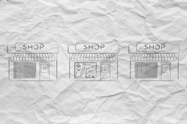 zaten kapalı başkaları tarafından çevrili bir açık atölye