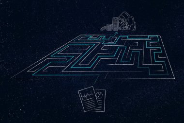 metafor iş planları kar elde etmek için labirent