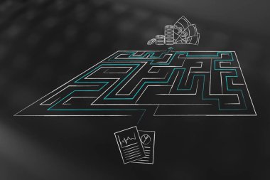 metafor iş planları kar elde etmek için labirent