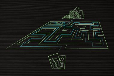 metafor iş planları kar elde etmek için labirent