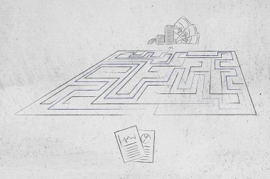 metafor iş planları kar elde etmek için labirent