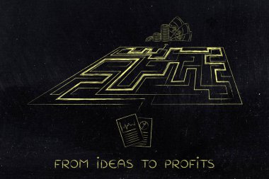 metafor iş planları kar elde etmek için labirent