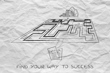 metafor iş planları kar elde etmek için labirent