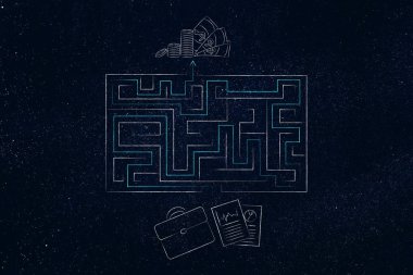 metafor iş planları kar elde etmek için labirent