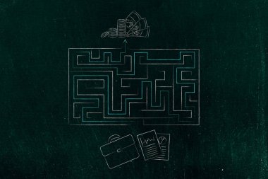 metafor iş planları kar elde etmek için labirent