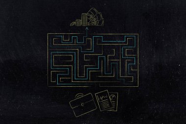 metafor iş planları kar elde etmek için labirent