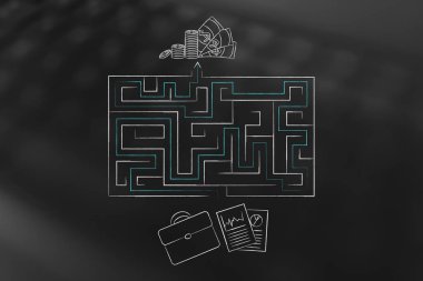 metafor iş planları kar elde etmek için labirent