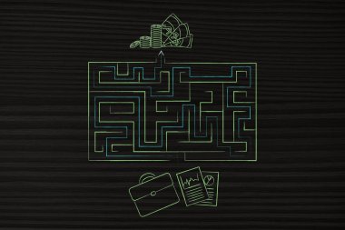 metafor iş planları kar elde etmek için labirent