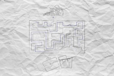 metafor iş planları kar elde etmek için labirent