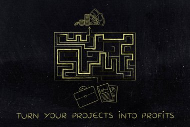 metafor iş planları kar elde etmek için labirent