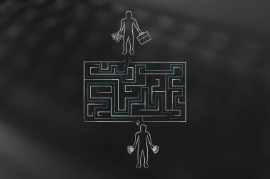 girişimci zengin, Labirent görünümlü yolu haline geliyor