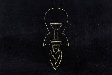 yeni fikirler başlatmak: ampul roket Kur ile