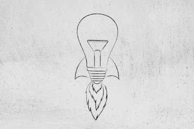 yeni fikirler başlatmak: ampul roket Kur ile